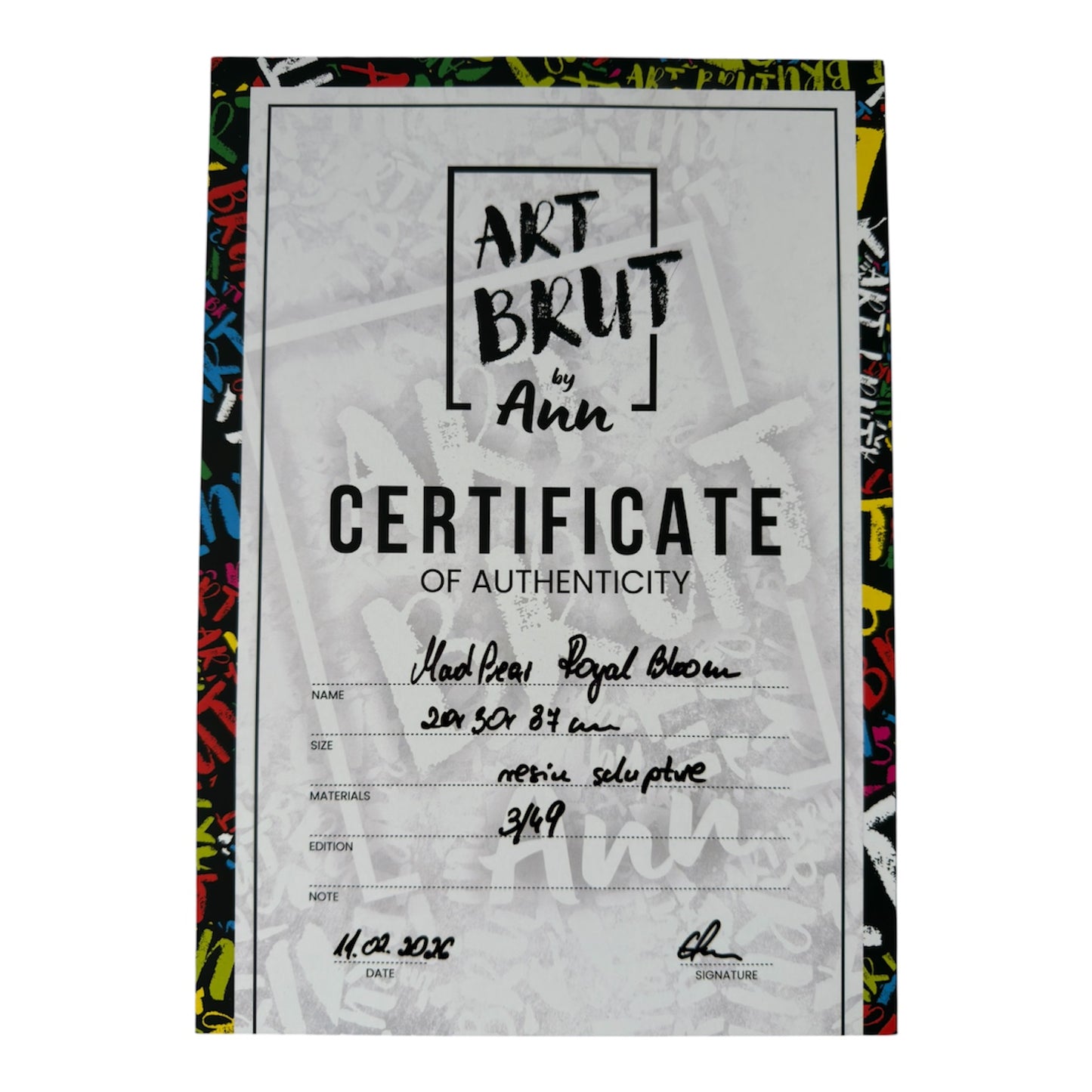 Art Brut by Ann - Mad Bear Royal Bloom
Signiert, Handsigniert - 3/49 - 2025
