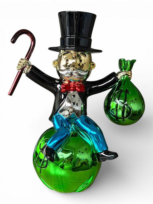 Luxuriöse Pop-Art-Designfigur „Gentleman of Wealth“