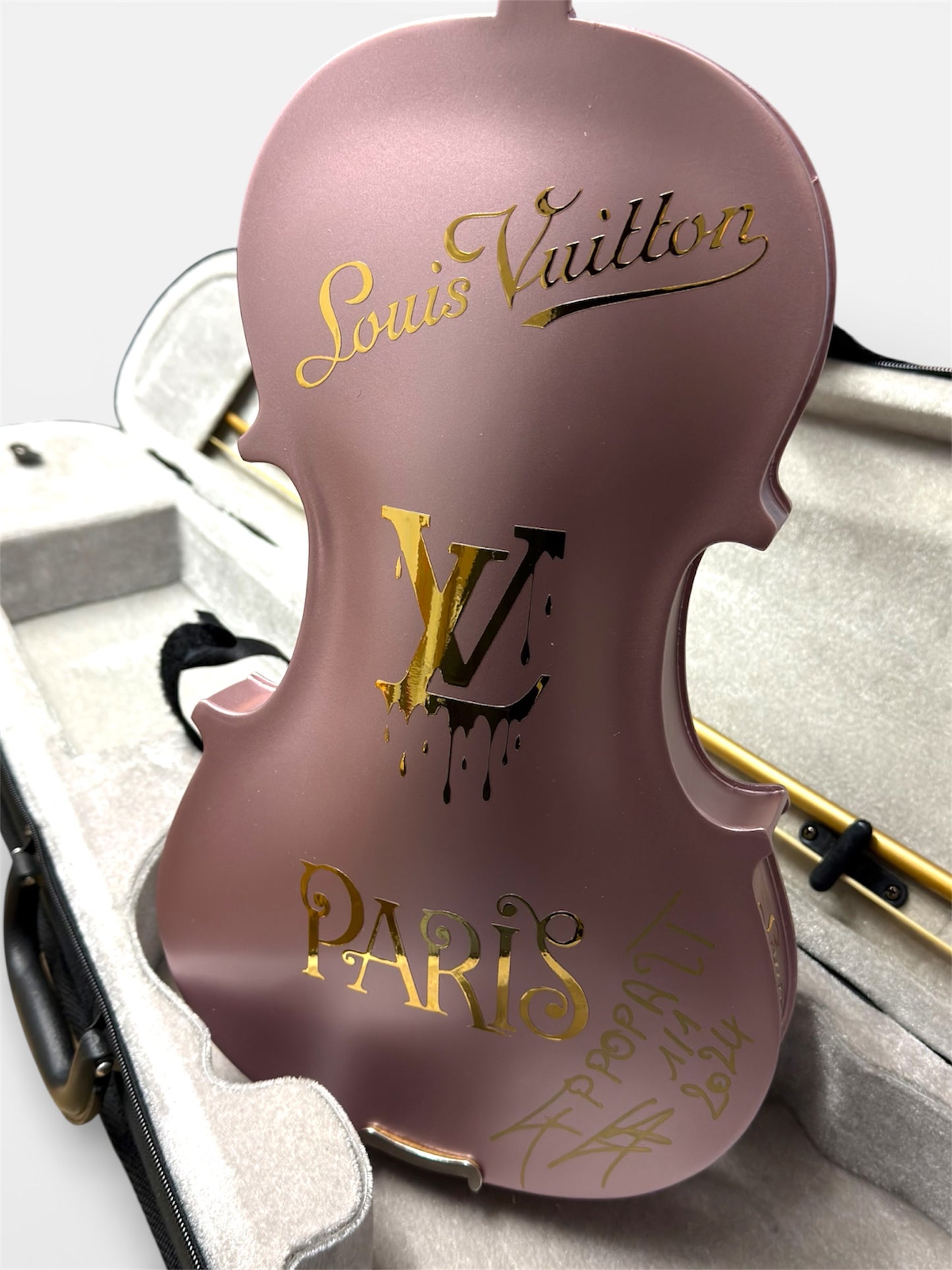 Violine rosa Signiert Pop Art