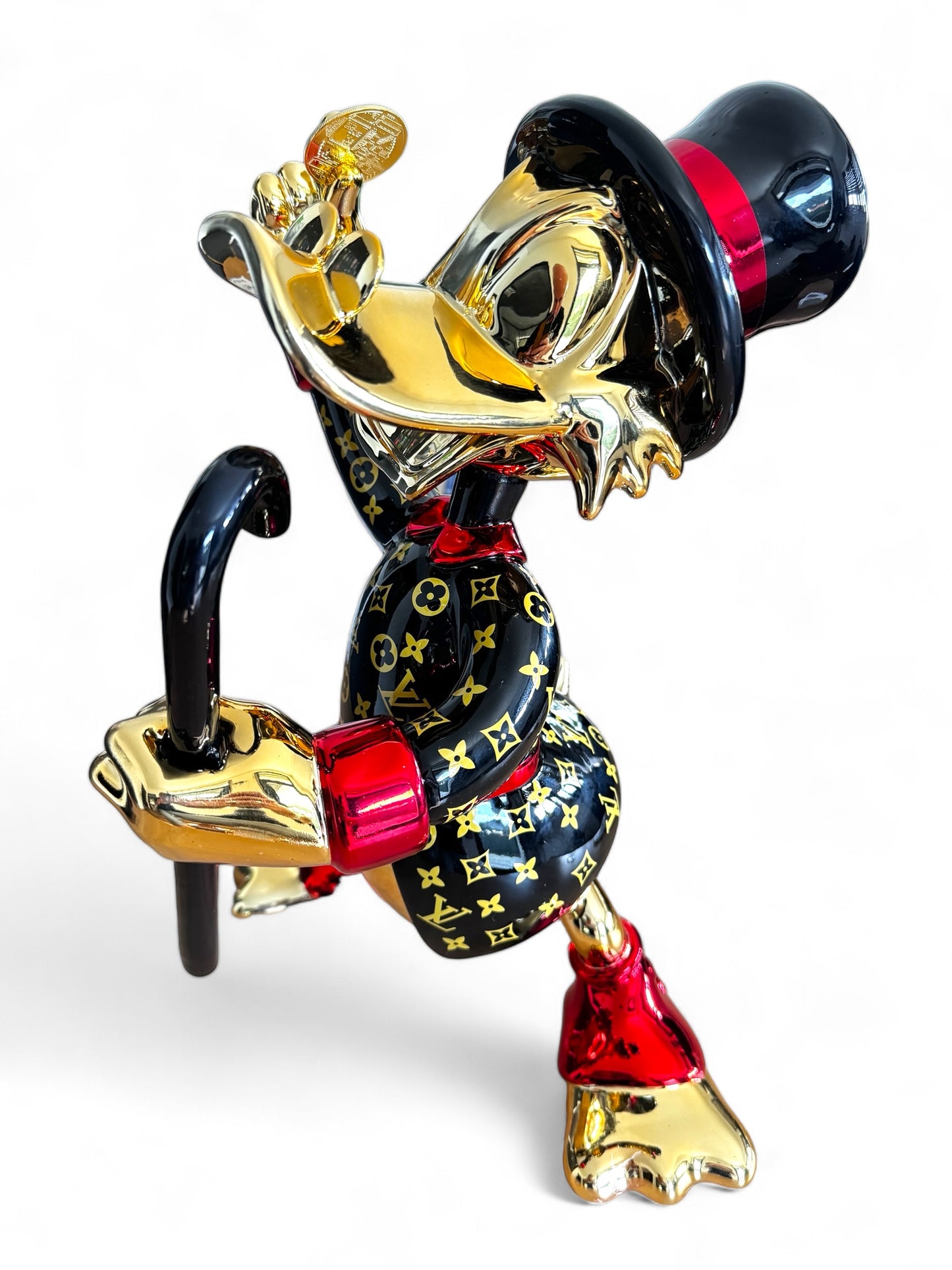 Bitcoin Reiche Ente Figur luxuriös