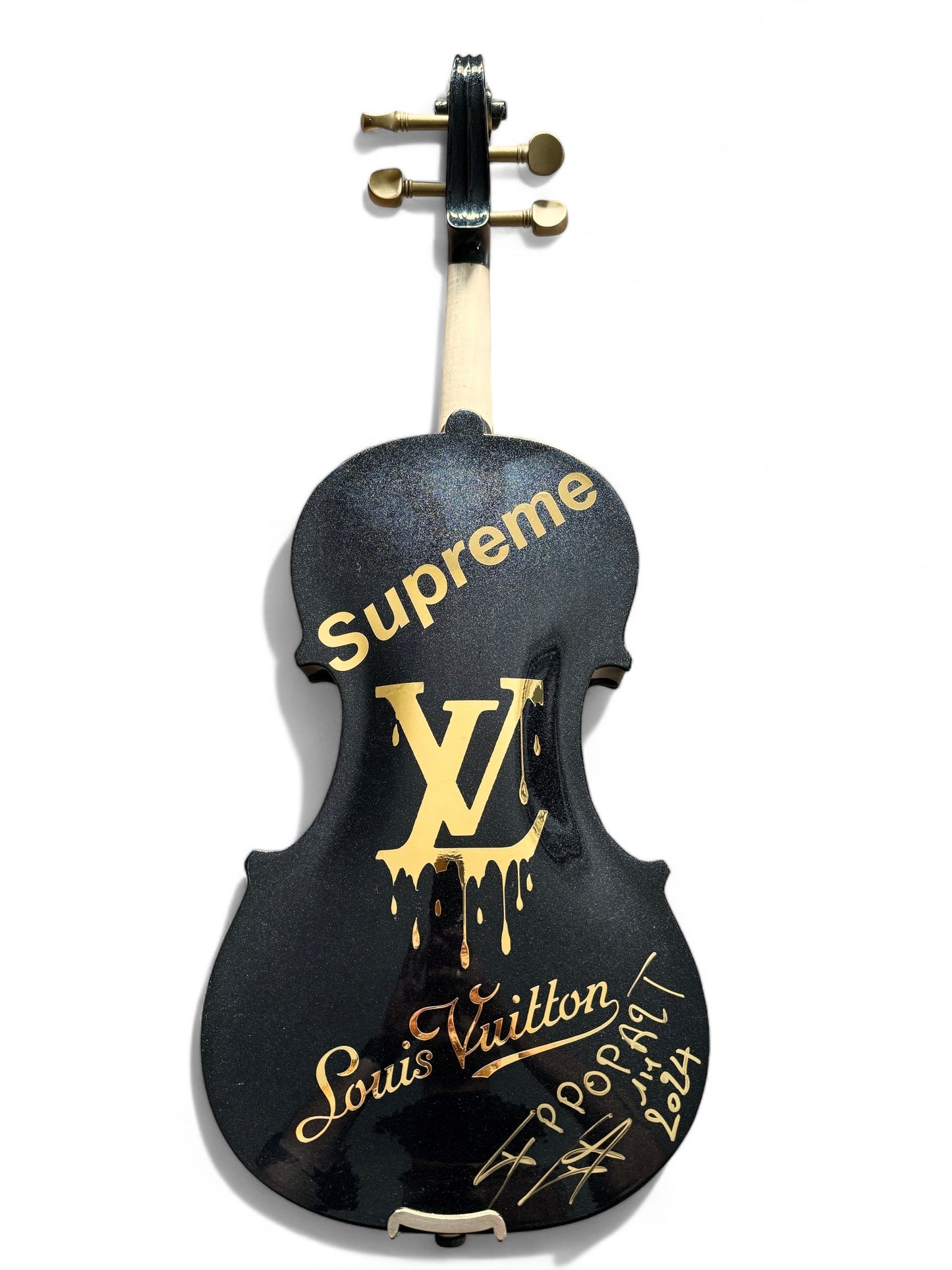Violine schwarz in LV Design