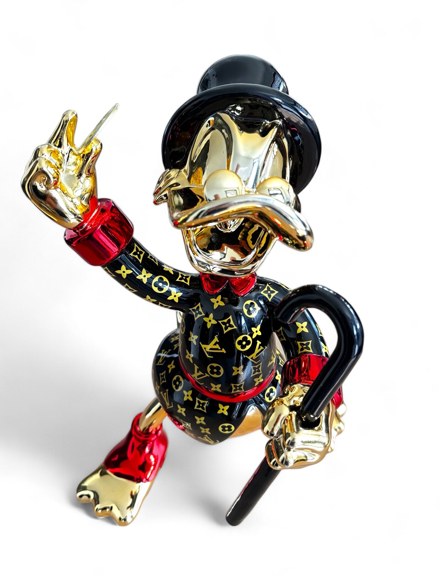 Bitcoin Reiche Ente Figur luxuriös