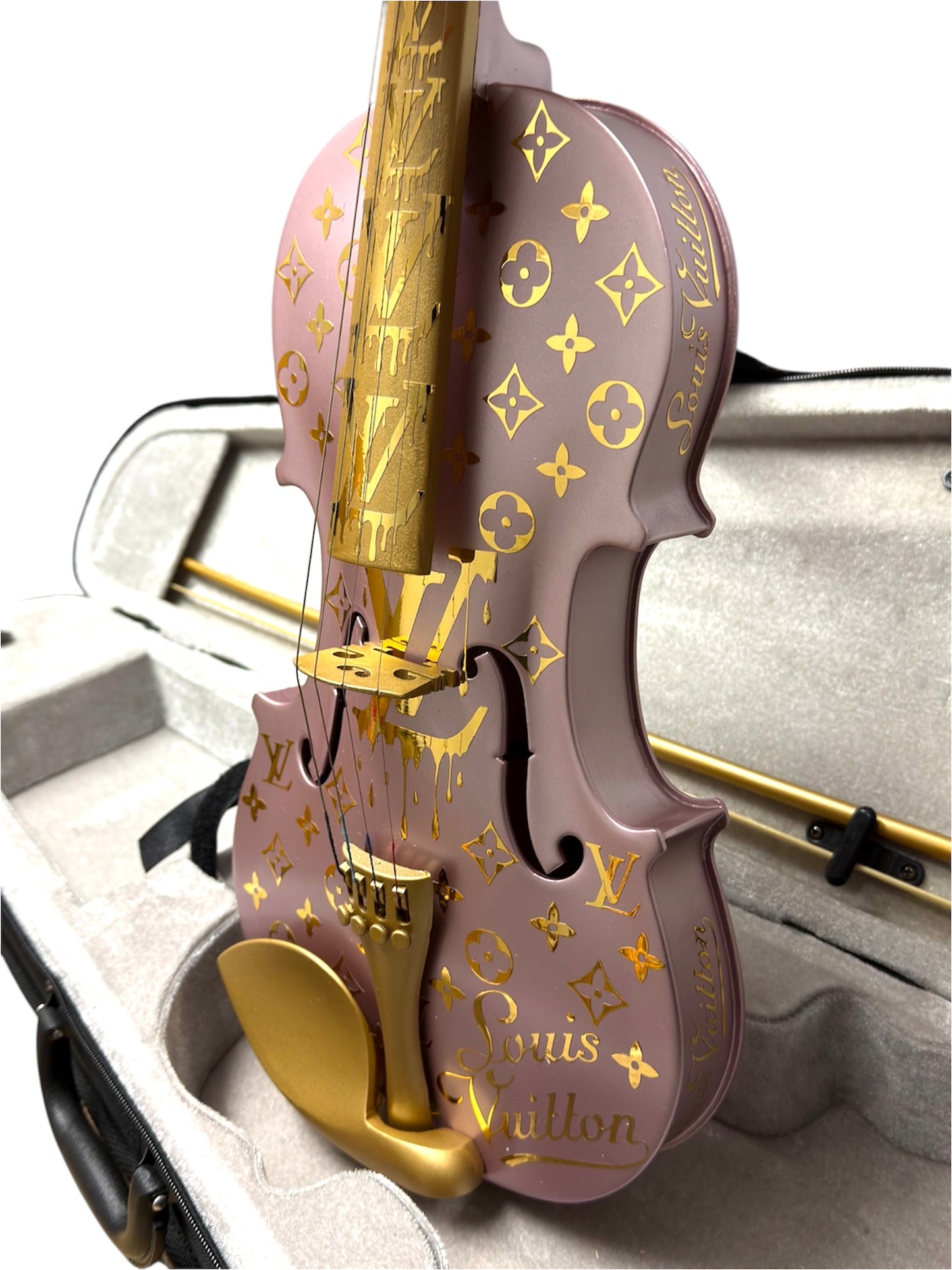 Violine rosa Signiert Pop Art
